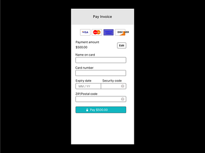 Credit Card Checkout #Daily UI Challenge credit card checkout. mobile application uiux design