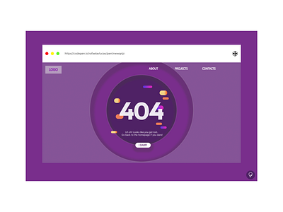 404 page #Daily UI Challenge illustration logo uiux design web application