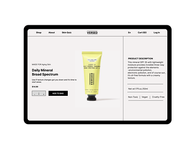 E-commerce shop of one item # Daily UI Challenge