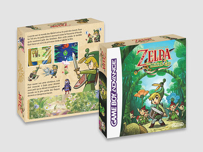 Custom box GBA Zelda Minish Cap graphic design