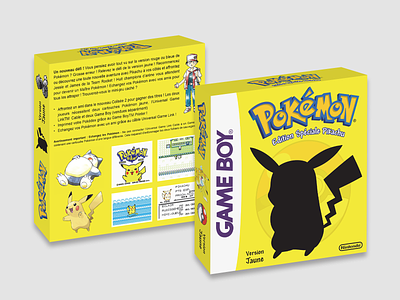 Custom box Gameboy Pokémon Jaune graphic design