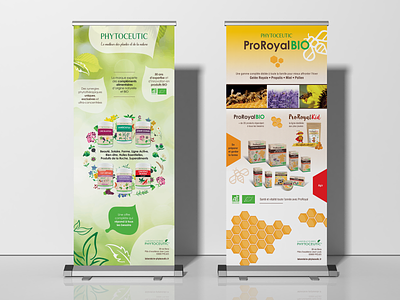 Roll-up Phytoceutic & ProRoyal branding graphic design
