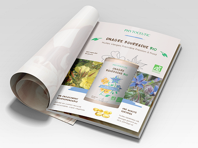 Publicité magazine format A5 branding graphic design