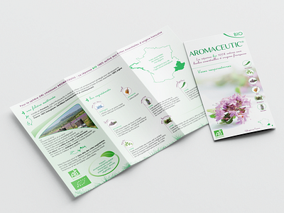 Flyer 3 volets Aromaceutic branding graphic design