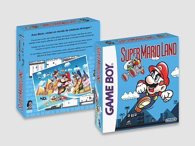 Custom box Gameboy Super Mario Land graphic design