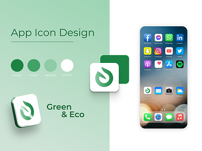 App Icon Design - Daily UI app appicon challenge dailyui design eco ecoapp ecofriendly green icon logo ui ux
