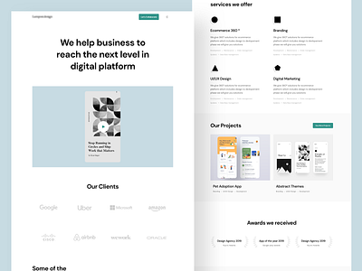 Landing Page for Design Agency design agency design studio landing page minimal one page design services ui web web design website
