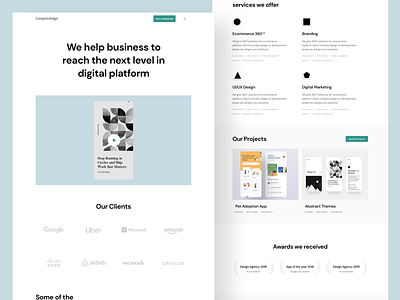 Landing Page for Design Agency