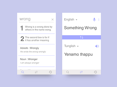 Translate & Dictionary App Ui