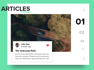 Articles Page articles blog design page stories ui