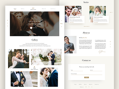 Wedding Photography - Landing page.. design photography web page ui web wedding landing page wedding photography page wedding web page