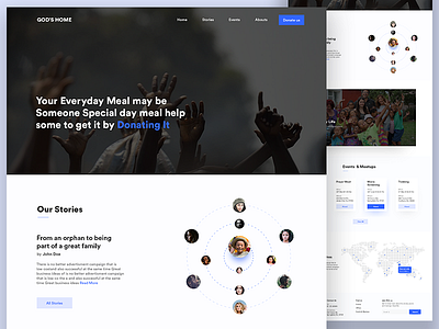 Charity/Orphanage - Landing Page about charity design events landing page orphanage stories ui us web