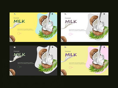 Coloristics and working with color concept design homepage uxui дизайн веб дизайн кокос кокосовое молоко концепт