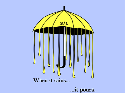 Umbrella Drip graphic design illustration vector