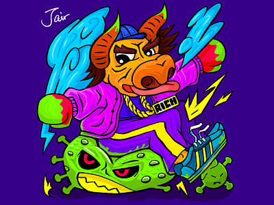 I hope that mankind can defeat the virus as soon as possible branding characer color design dribbble ill illustration