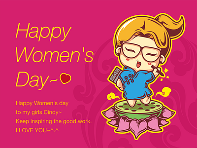 Happy Women's Day. characer color day design dribbble festival illustration interface design ui women