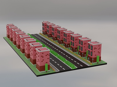 3d blender flats/city 3d 3d flats 3d model blender city flats maya