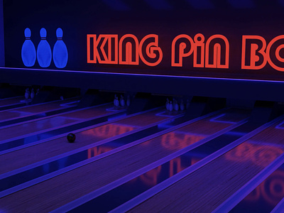 Bowling lane in blender 3d 3d model blender bowling design illustration lane maya modern realistic