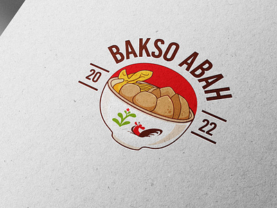 Hand drawn Bakso logo or Indonesian meatball logo