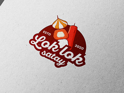 Lok lok frozen food satay logo streetfood logo