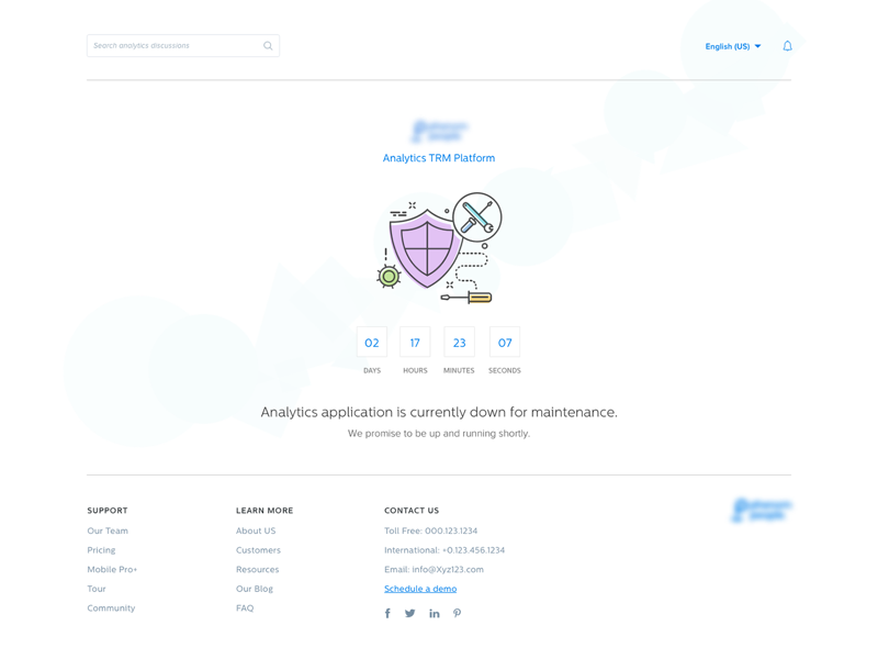 Maintenance page