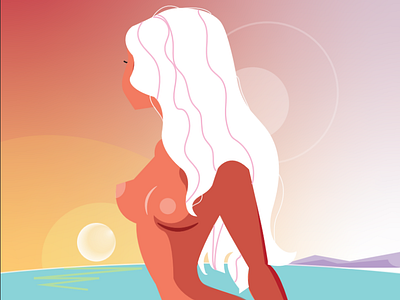 Woman graphic design illustration