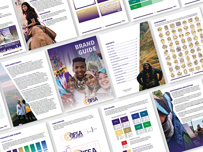 Brand Guide for the Institute for Study Abroad branding custom icons design graphic design layout