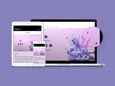 UI design for Nina X graphic design ui ux web web app