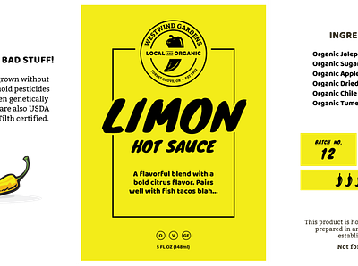 Hot Sauce Label Option 3 branding design graphic design hot sauce packaging typography
