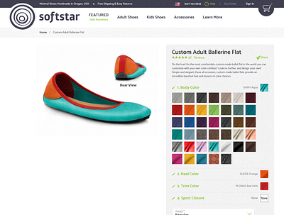 Softstar Shoes Product Configurator branding design graphic design ui ux