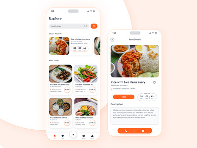 Food Aid mobile app design
