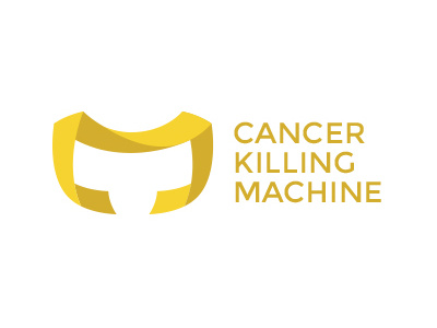 Cancer Killing Machine 3d cancer logo mask ribbon type