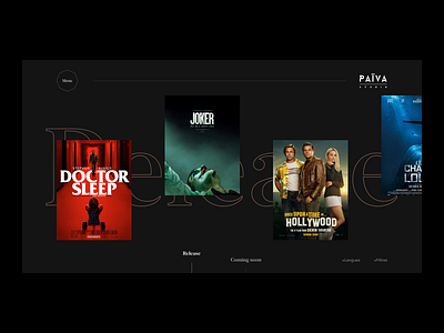 Home Page Païva Studio art direction branding design desktop home interface movies typography ui ux webdesign