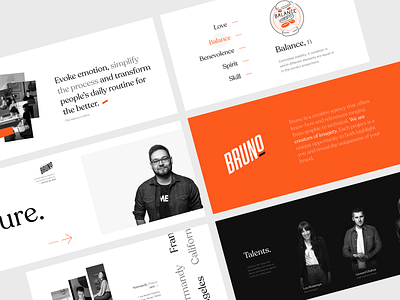 Bruno Culture Page agenceme agency art direction branding branding design bruno design desktop landing typography ui ux webdesign