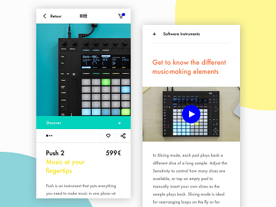 Ableton - Mobile App IOS app art director colours crea design mobile music ui ux webdesign