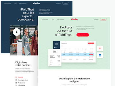 Product Page iPaidThat art direction branding design designer illustration interface landing page product startup ui ux webdesign website