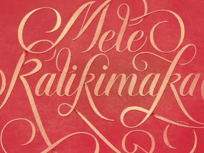 Mele Kalikimaka handletter lettering