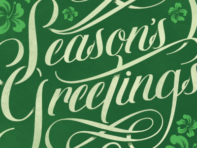 Season's Greetings handletter holiday lettering seasons texture type typography