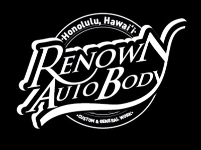 Renown Autobody logotype lettering logo logotype type typography