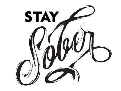 Stay Sober kids lettering texture typography vector