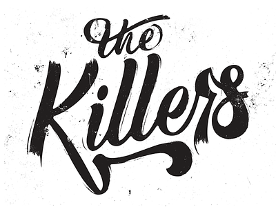 The Killers brush lettering script texture typography vector