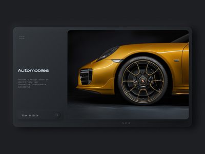Porsche 2020 trend clean dark darkmode design layout minimal typogaphy uiux web design webdesign