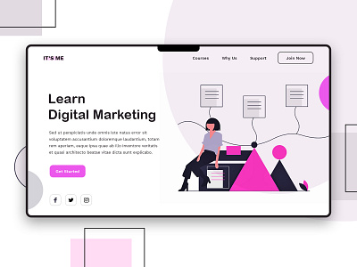 Website UI Design | Learn Digital Marketing UI Design