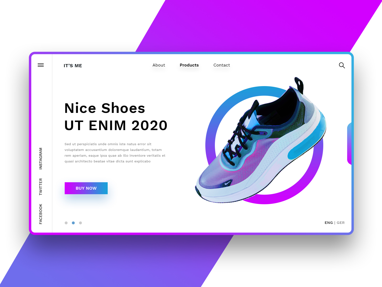 Website UI Design Shoes Website Landing Page Concept by