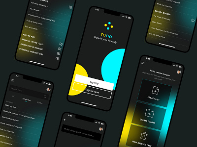 Todo App UI Dark Mode