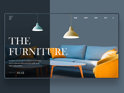 Furniture Website UI Design furniture website inspiration pastel color portfolio design ui design uiux design website design