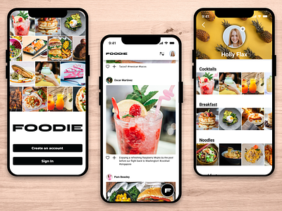 FOODIE Social App food mobile social ui ux wes siegrist