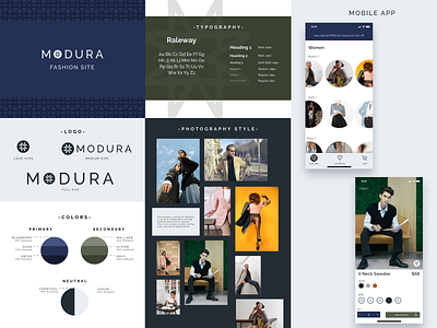 Modura Fashion App branding fashion logo mobile style guide ui ux wes siegrist