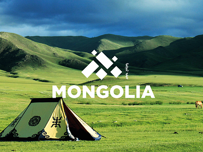 Travel in Mongolia identity logo logotype mongolia travel