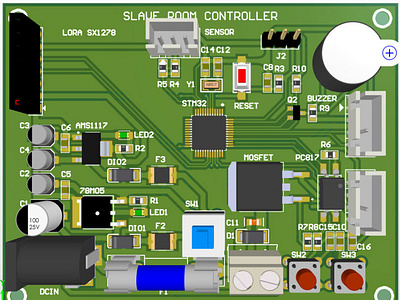 Slave Room Controller 3d altium animation branding cad design graphic design illustration logo motion graphics pcb ui